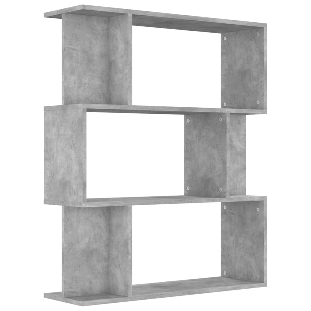 Betongraues Bücherregal/Raumteiler 80x96 cm