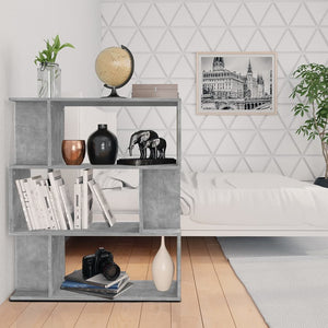 Betongraues Bücherregal/Raumteiler 80x96 cm