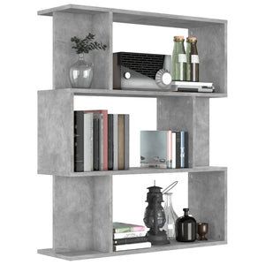 Betongraues Bücherregal/Raumteiler 80x96 cm