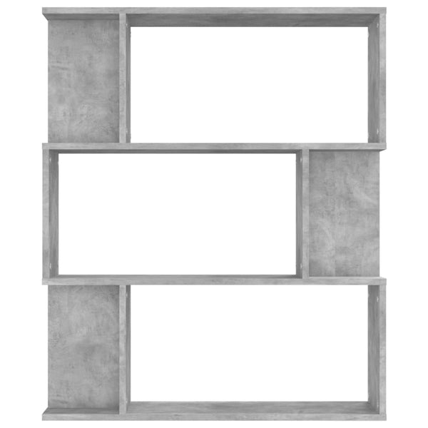 Betongraues Bücherregal/Raumteiler 80x96 cm