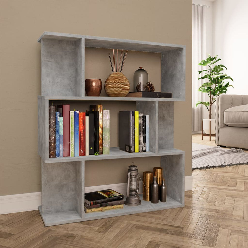 Betongraues Bücherregal/Raumteiler 80x96 cm