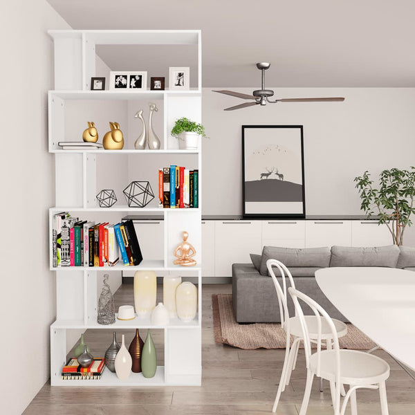 Weißes Bücherregal / Raumteiler 80x24x192 cm