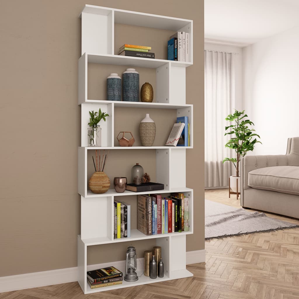 Weißes Bücherregal / Raumteiler 80x24x192 cm
