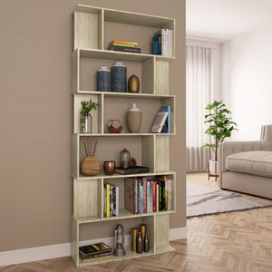 Sonoma Eiche Bücherregal Raumteiler 80x192 cm
