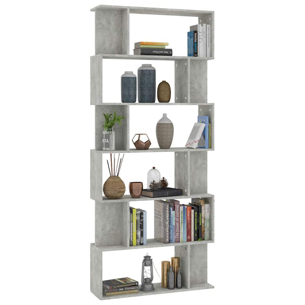Betongraues Bücherregal/Raumteiler 80x192 cm