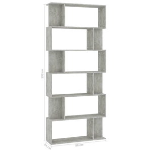 Betongraues Bücherregal/Raumteiler 80x192 cm