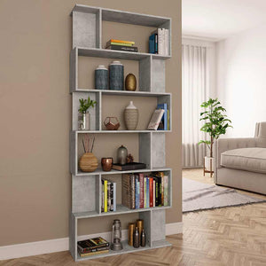 Betongraues Bücherregal/Raumteiler 80x192 cm