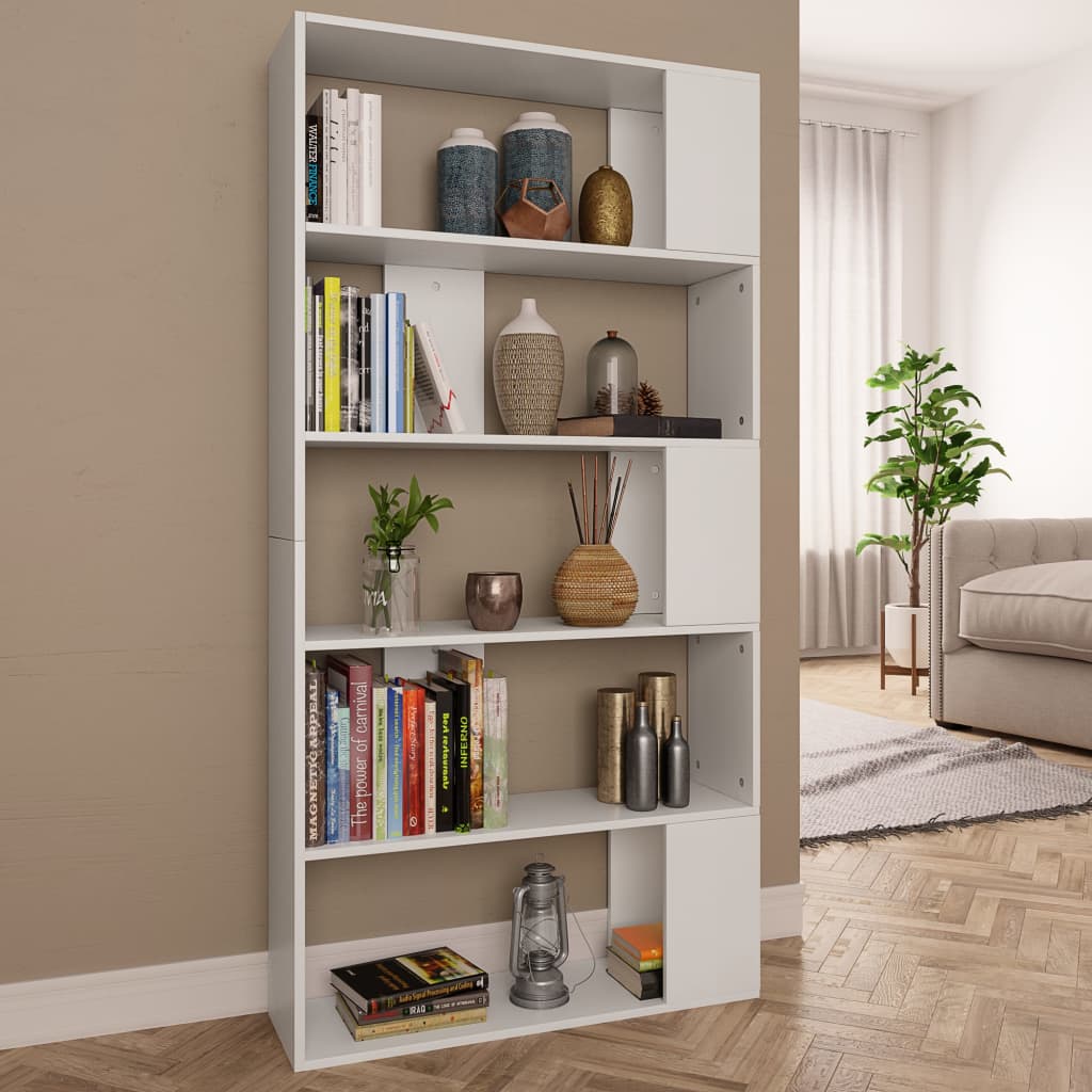 Weißes Bücherregal Raumteiler 80x159 cm