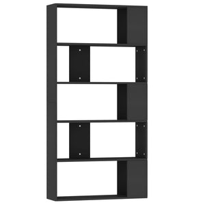 Schwarzes Bücherregal Raumteiler 80x159 cm