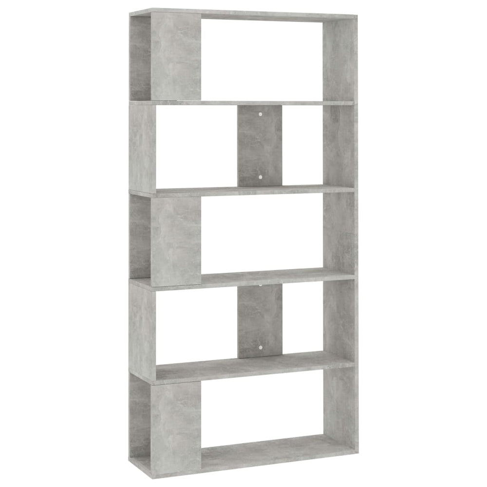Betongraues Bücherregal 80x24x159 cm