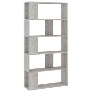 Betongraues Bücherregal 80x24x159 cm