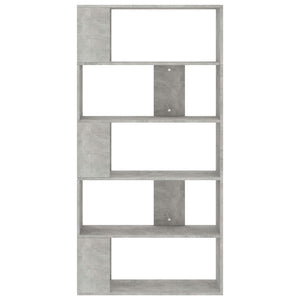 Betongraues Bücherregal 80x24x159 cm