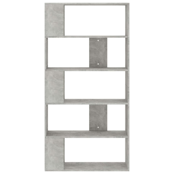 Betongraues Bücherregal 80x24x159 cm