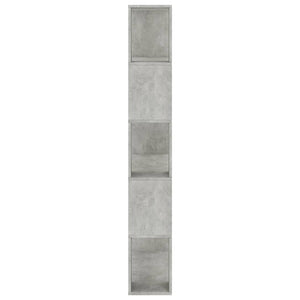 Betongraues Bücherregal 80x24x159 cm