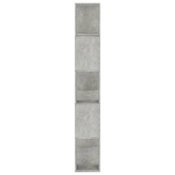 Betongraues Bücherregal 80x24x159 cm