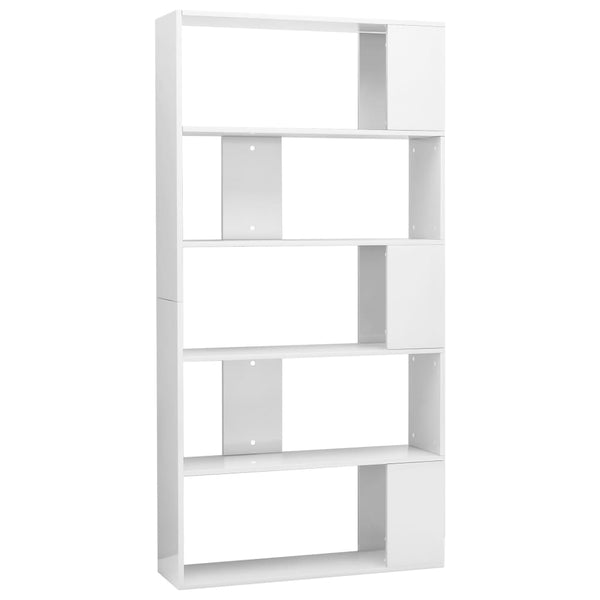 Hochglanz Bücherregal Weiß 80x24x159 cm