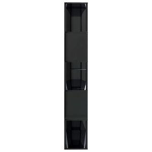 Hochglanz Bücherregal Raumteiler Schwarz 80x24x159cm