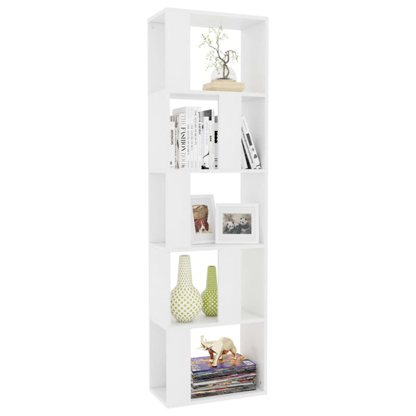 Weißes Bücherregal Raumteiler 45x24x159 cm