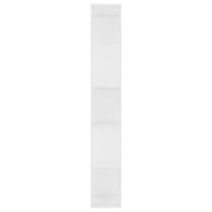 Weißes Bücherregal Raumteiler 45x24x159 cm