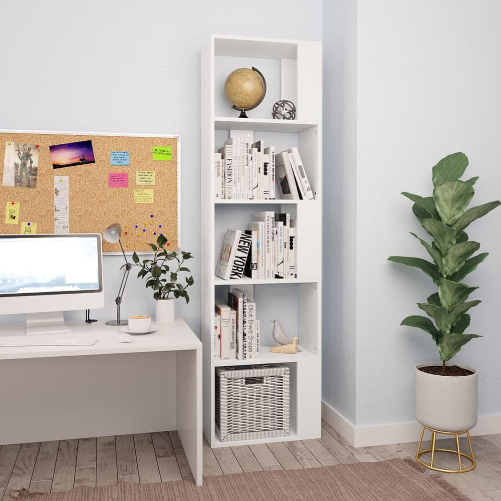 Weißes Bücherregal Raumteiler 45x24x159 cm