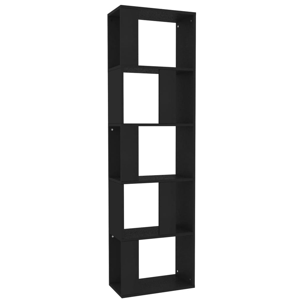 Schwarzes Bücherregal/Raumteiler 45x24x159 cm