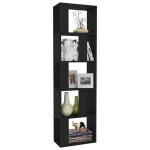 Schwarzes Bücherregal/Raumteiler 45x24x159 cm