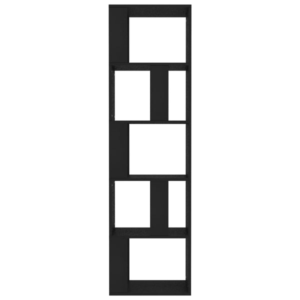 Schwarzes Bücherregal/Raumteiler 45x24x159 cm