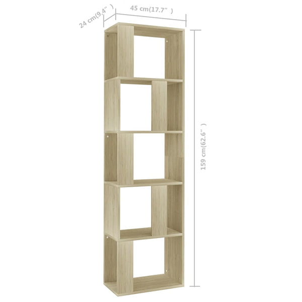 Sonoma Eiche Bücherregal Raumteiler 159 cm