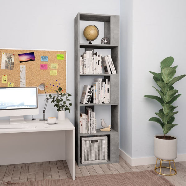 Betongraues Bücherregal/Raumteiler 159cm