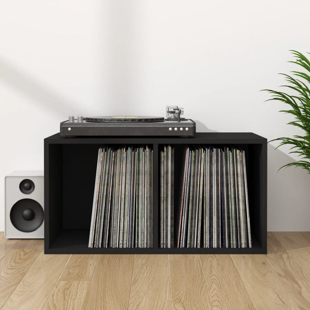 Schallplatten Aufbewahrungsbox Schwarz