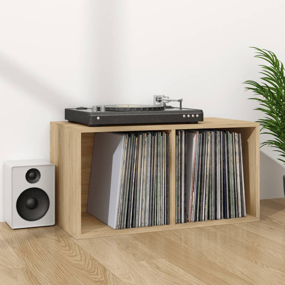 Schallplatten Aufbewahrungsbox Sonoma Eiche