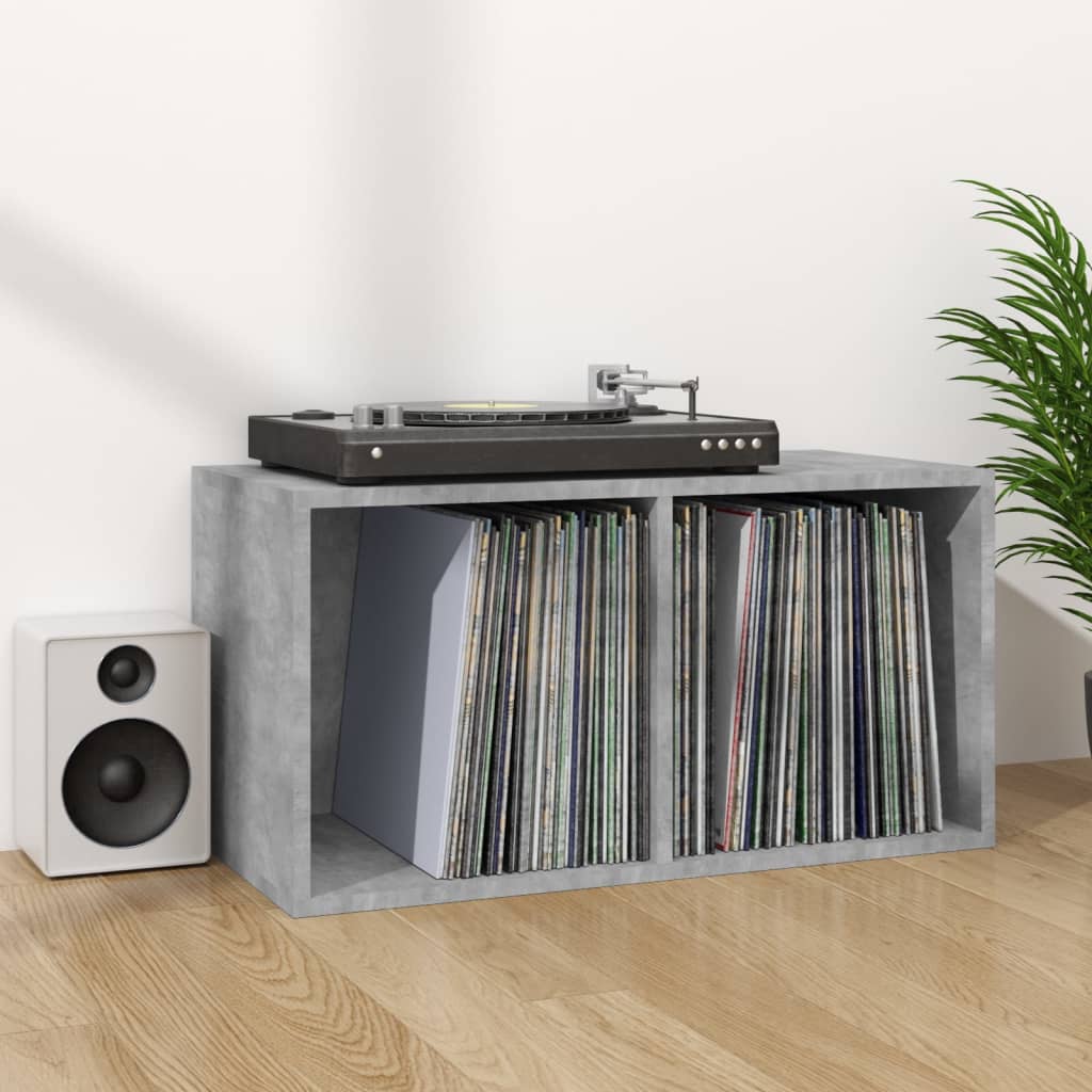 Schallplatten Aufbewahrungsbox Betongrau