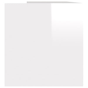 Schallplatten Aufbewahrungsbox, Hochglanz Weiß