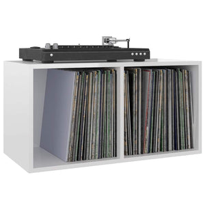 Schallplatten Aufbewahrungsbox, Hochglanz Weiß