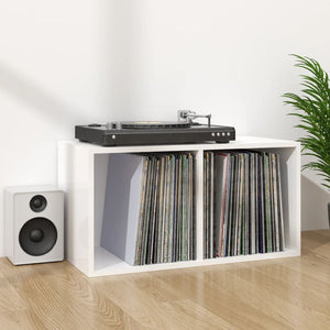 Schallplatten Aufbewahrungsbox, Hochglanz Weiß