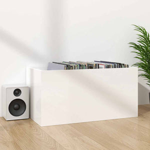 Schallplatten Aufbewahrungsbox, Hochglanz Weiß