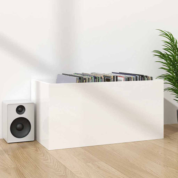 Schallplatten Aufbewahrungsbox, Hochglanz Weiß