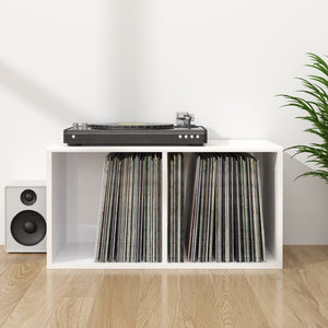Schallplatten Aufbewahrungsbox, Hochglanz Weiß