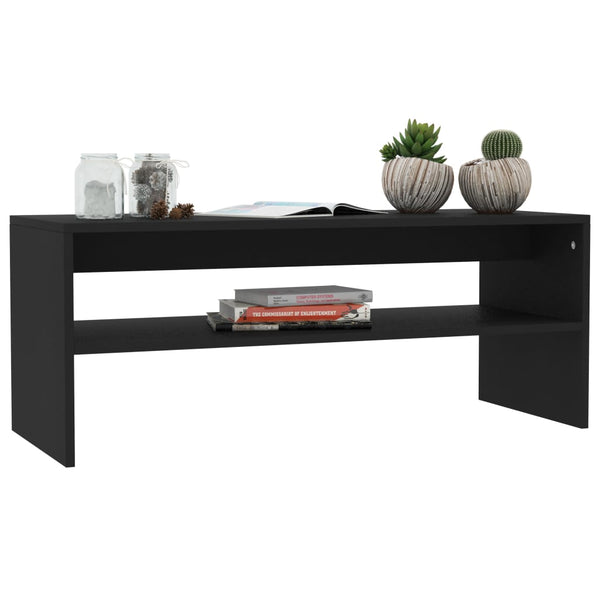 Schwarzer Couchtisch 100x40 cm