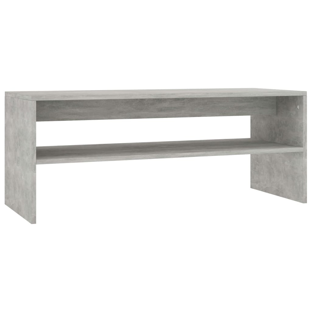 vidaXL Coffee Table Concrete Gray 100x40x40 cm Engineered Wood
