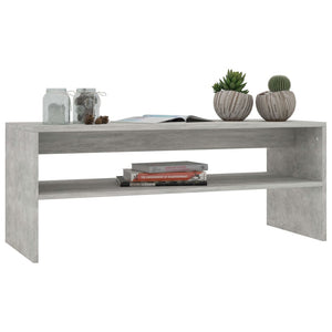 Betongrauer Couchtisch 100x40 cm