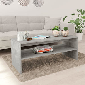 Betongrauer Couchtisch 100x40 cm