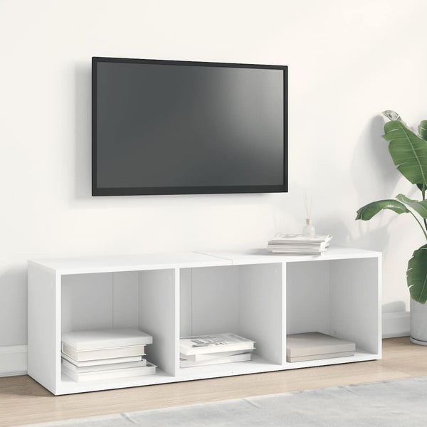 vidaXL Bibliothèque/meuble TV Blanc 36x30x114 cm Bois d'ingénierie