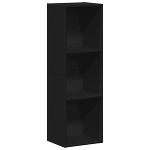 Schwarzes Bücherregal/TV-Schrank 36x30x114 cm