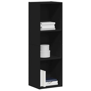 Schwarzes Bücherregal/TV-Schrank 36x30x114 cm