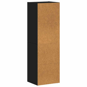 Schwarzes Bücherregal/TV-Schrank 36x30x114 cm