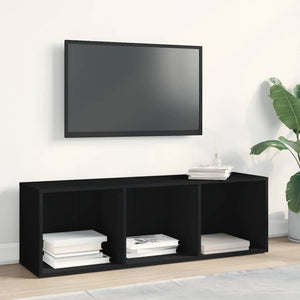 Schwarzes Bücherregal/TV-Schrank 36x30x114 cm