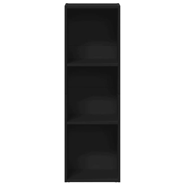 Schwarzes Bücherregal/TV-Schrank 36x30x114 cm
