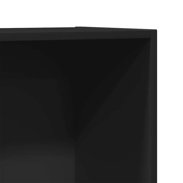 Schwarzes Bücherregal/TV-Schrank 36x30x114 cm