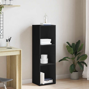 Schwarzes Bücherregal/TV-Schrank 36x30x114 cm